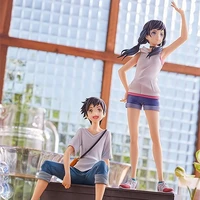 2021 new 17cm anime weathering with you figure morishima hodaka amano hina pvc ation figure passionate couple collection toys