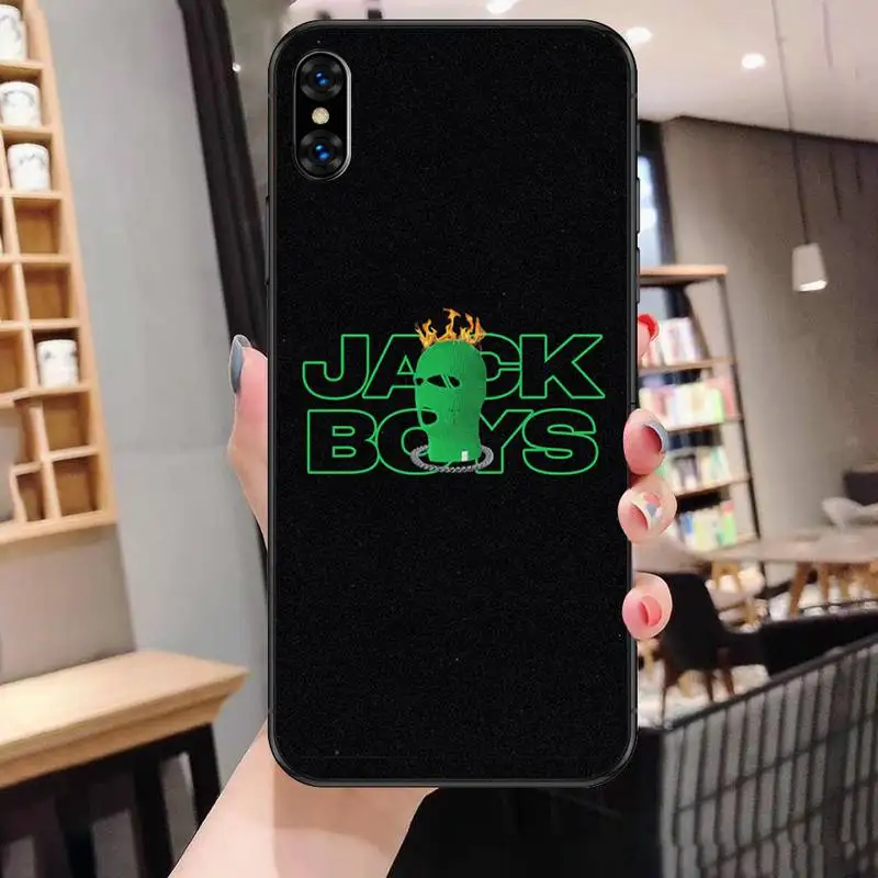 

Jackboys Travis Scott Phone Case For Black-Iphone 5 5s se 6 6s 7 8 11 12 X Xs Xr Pro Plus Max Mini Cover