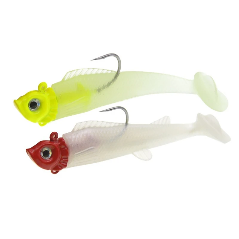 

2Pcs jig soft bait wobblers 9g/16g Fishing lure sea Fishing Tackle soft bait lead Fishing Artificial rubber silicon