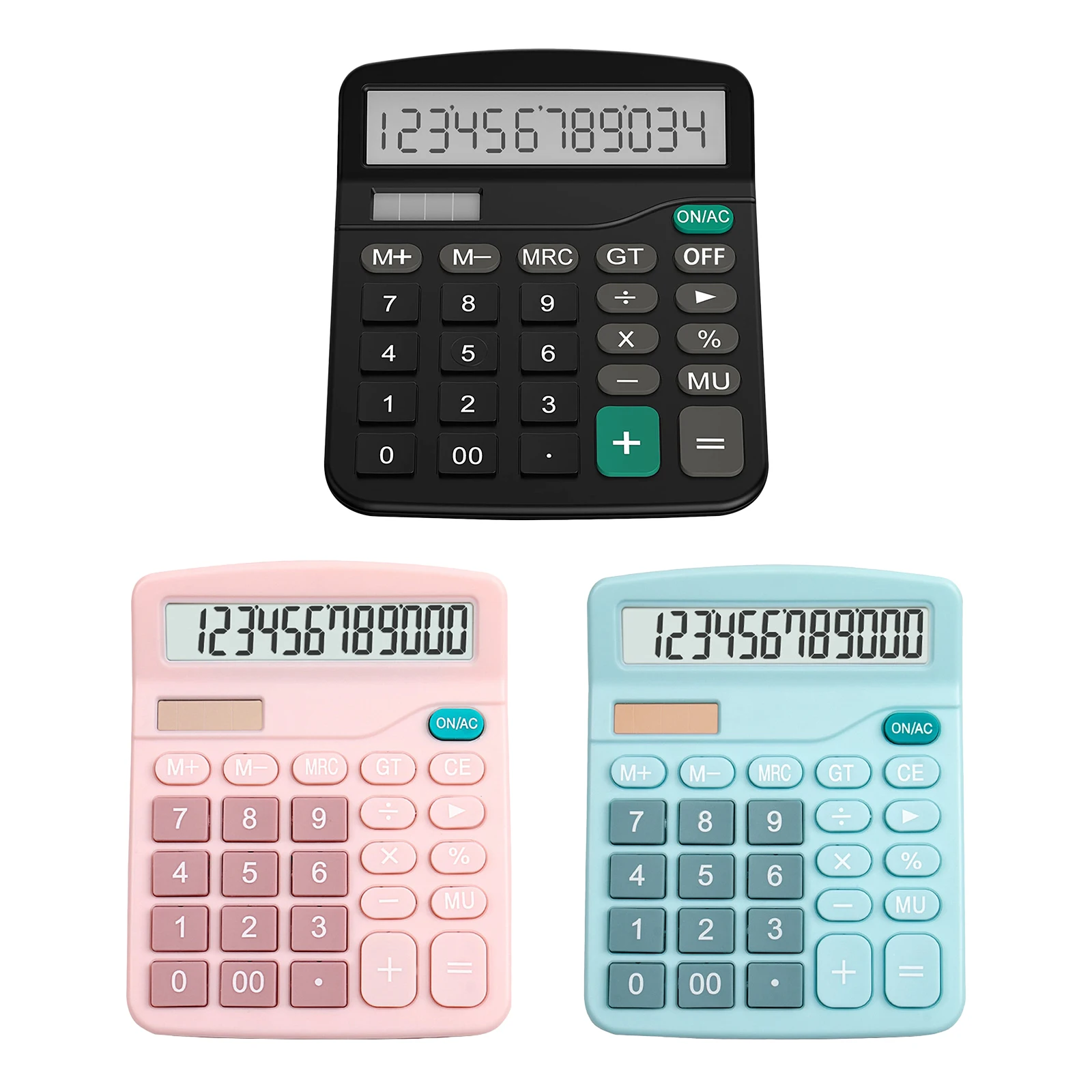 Office Handheld Desktop Calculator Dual Solar Power Business Accounts Pink | Компьютеры и офис
