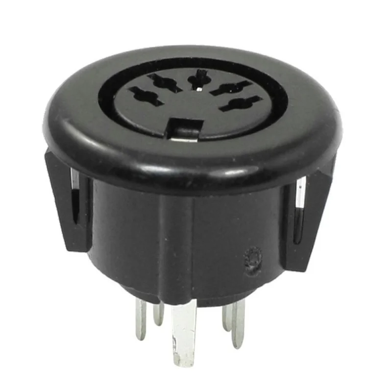 Женский 5-контактный разъем DIN Панель установленный клавиатура Кабельный