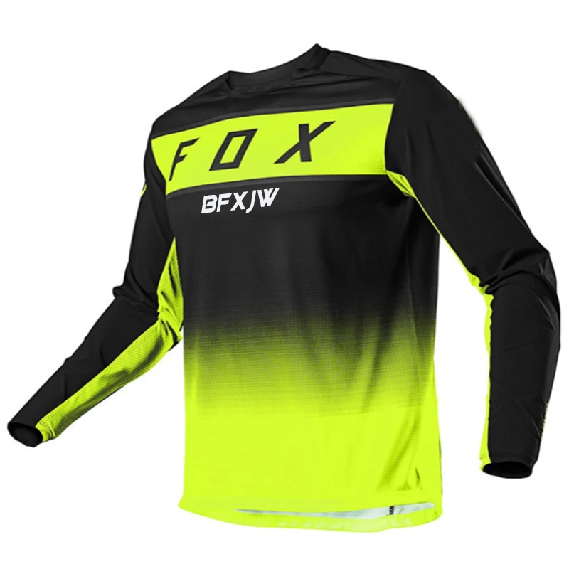 

2021 Men's Downhill Jerseys Fox Mountain Bike MTB Shirts Offroad DH Motorcycle Jersey Motocross Sportwear Clothing Bike