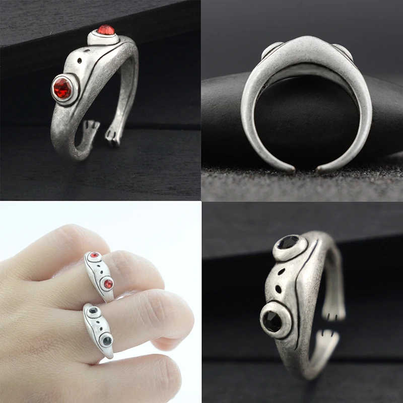 В винтажном стиле С украшением в виде кристаллов глаз простая Милая лягушка