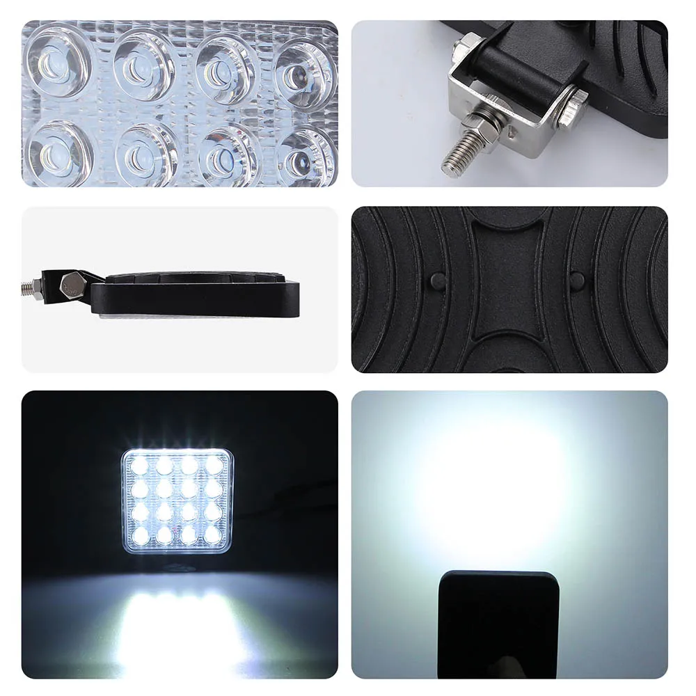 27W 42W 48W LED Off-Road/Offroad Light Bar 12V 24V Car Light For Jeep ATV UAZ SUV 4WD 4x4 Truck Tractor Off-road Spot Light Bulb
