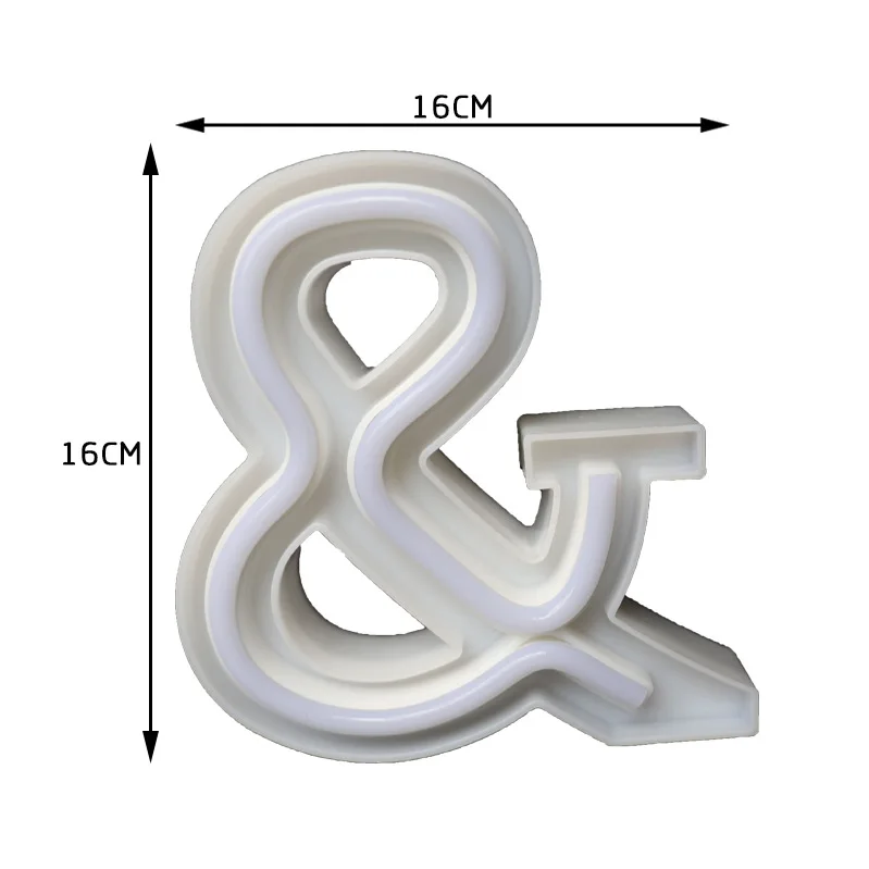 Новый светодиодный неоновый ночной Светильник знак 0 9 в форме цифр AA на