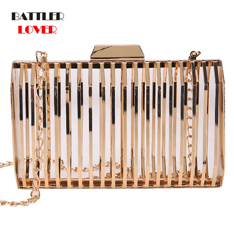 

Women Metal Net Handbags Evening Bag Hollow Out Clutch Unique 2020 Fashion Design Top-handle Party Silver Gold Shoulder Bags
