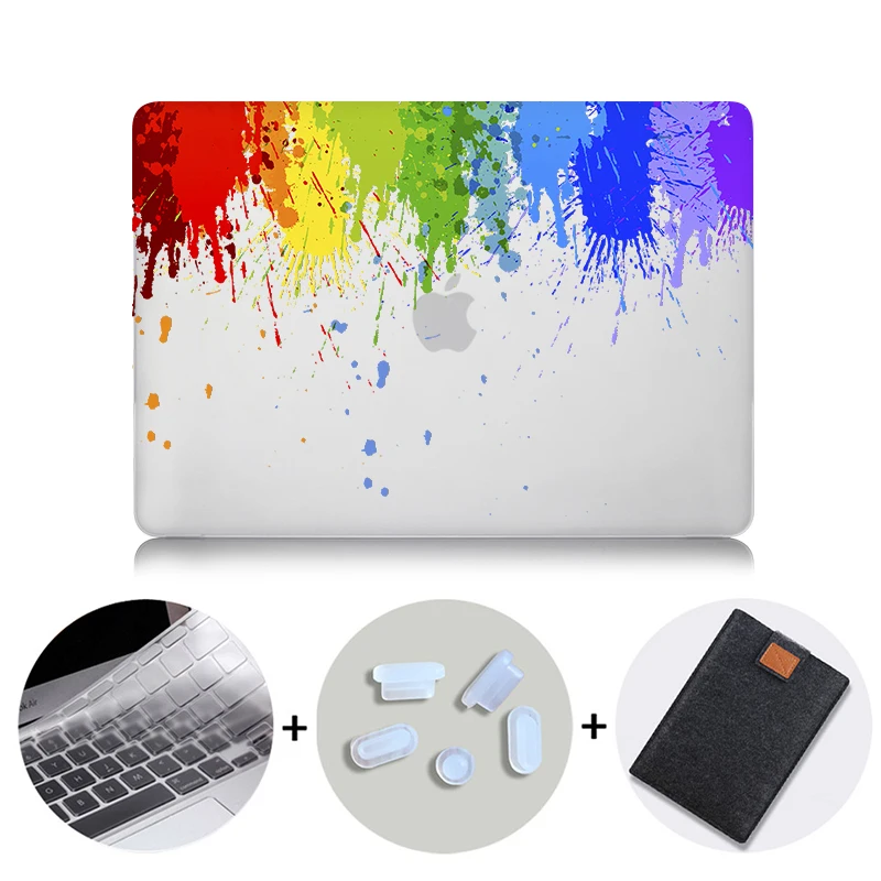 MTT чехол для ноутбука Apple Macbook Air Pro retina 11 12 13 15 дюймов с сенсорной панелью Жесткий Чехол сумка для ноутбука A1706 A1466 A1532 - Цвет: MB08