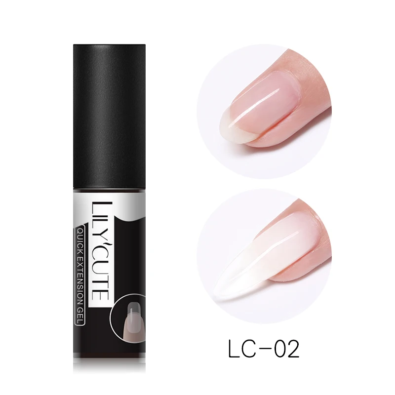 LC-02 LILYCUTE, натуральные накладные ногти, многоразовые, быстрое строительство, форма для ногтей, стекловолокно, для дизайна ногтей, УФ-гель, инструмент для маникюра - Цвет: LC-02