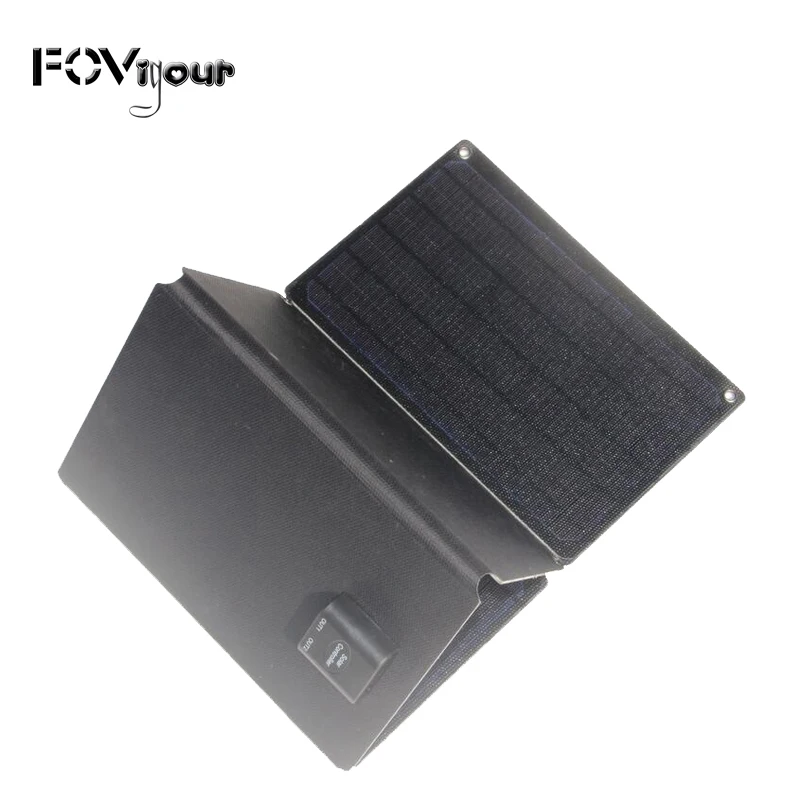 

Fovigour 40W ultra thin portable solar charger folding pack ETFE Laminated dual USB fast output