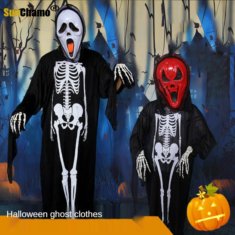 Украшение на Хэллоуин Маскарадные костюмы дневной страшный костюм маска дьявол