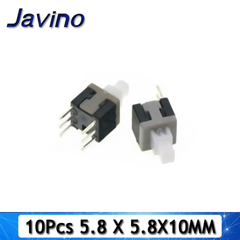 10 шт./лот 5,8x5,8 7x7 8x8 8,5x8,5 мм самоблокирующиеся/разблокировки Нажмите Тактильные Мощность микро переключатель 6 Pin кнопочные переключатели - Цвет: 10pcs 5.8x5.8mm