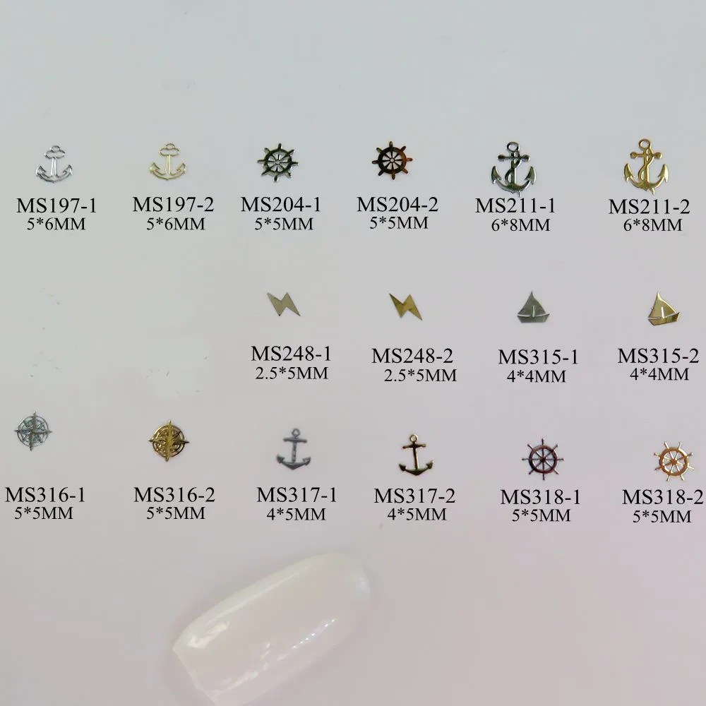 100 шт./пакет Серебряная/Золотая морская фотовспышка с компасом неклейкая мягкая