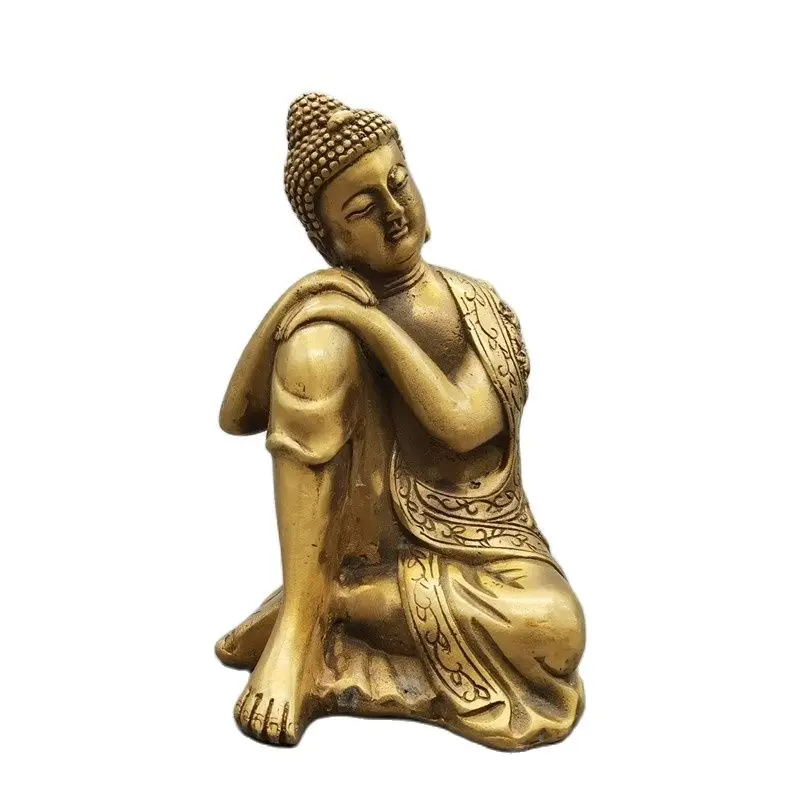 

Китайская статуя старой бронзы медный откидной Будда