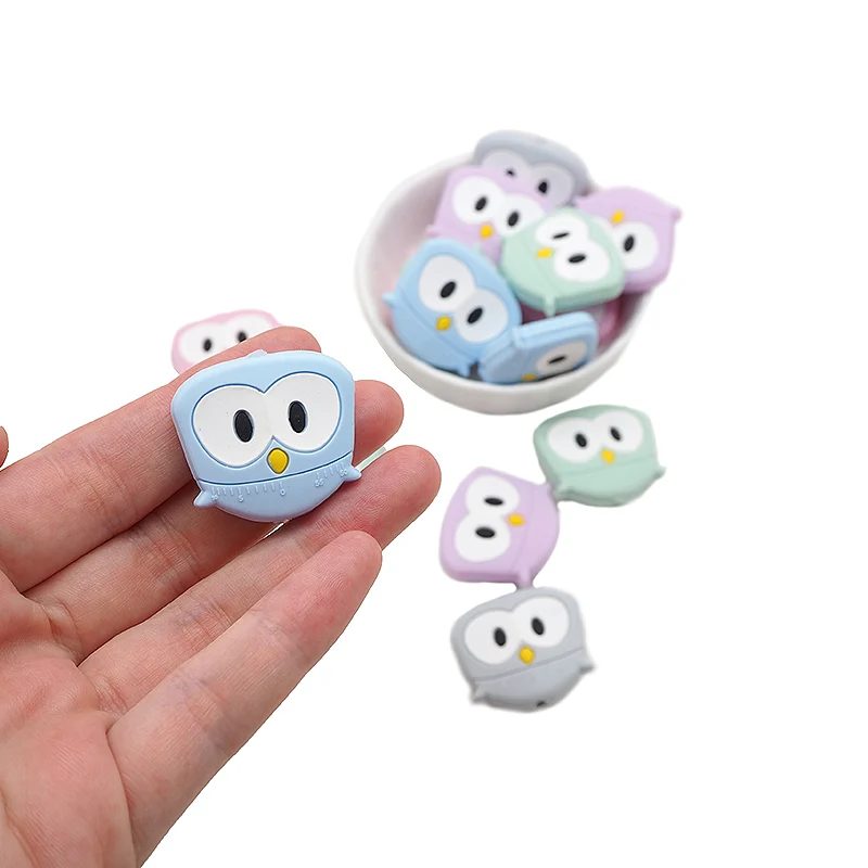 Chenkai 10 шт Силиконовые Бусины Единорог DIY детское животное коала кошка Фламинго пустышка сенсорные ювелирные изделия подарок Игрушка аксессуары