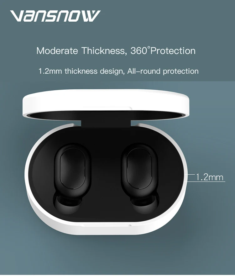 Силиконовый защитный чехол для наушников для Red mi Airdots чехол/Глобальная версия Red mi Airdots "mi True wireless Earbuds Basic