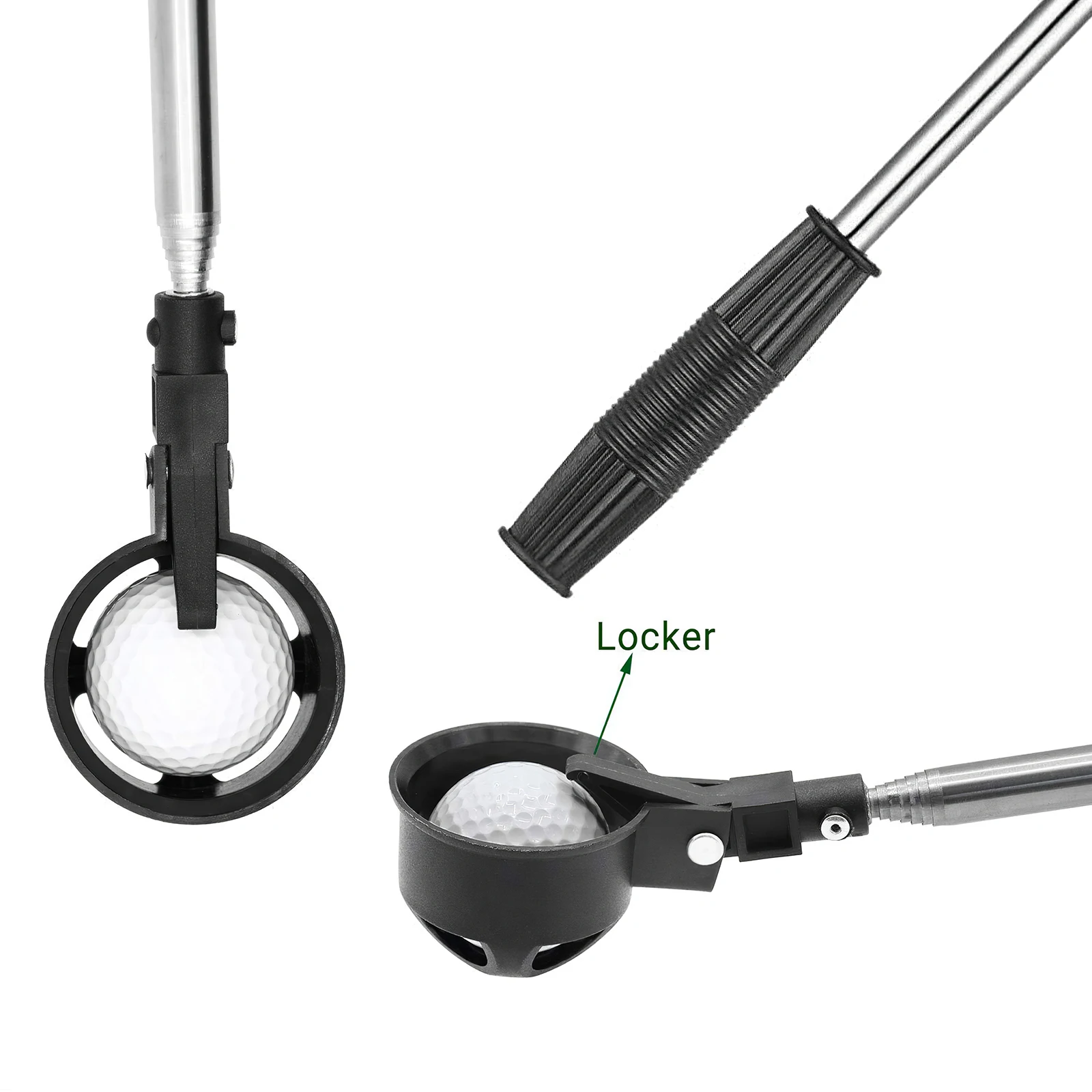 

Golf Ball Retriever, Telescopic Golf Ball Picker Portable Golf Pick up Scoop Balls Grabber Retriever Golfer Tackle Accessory