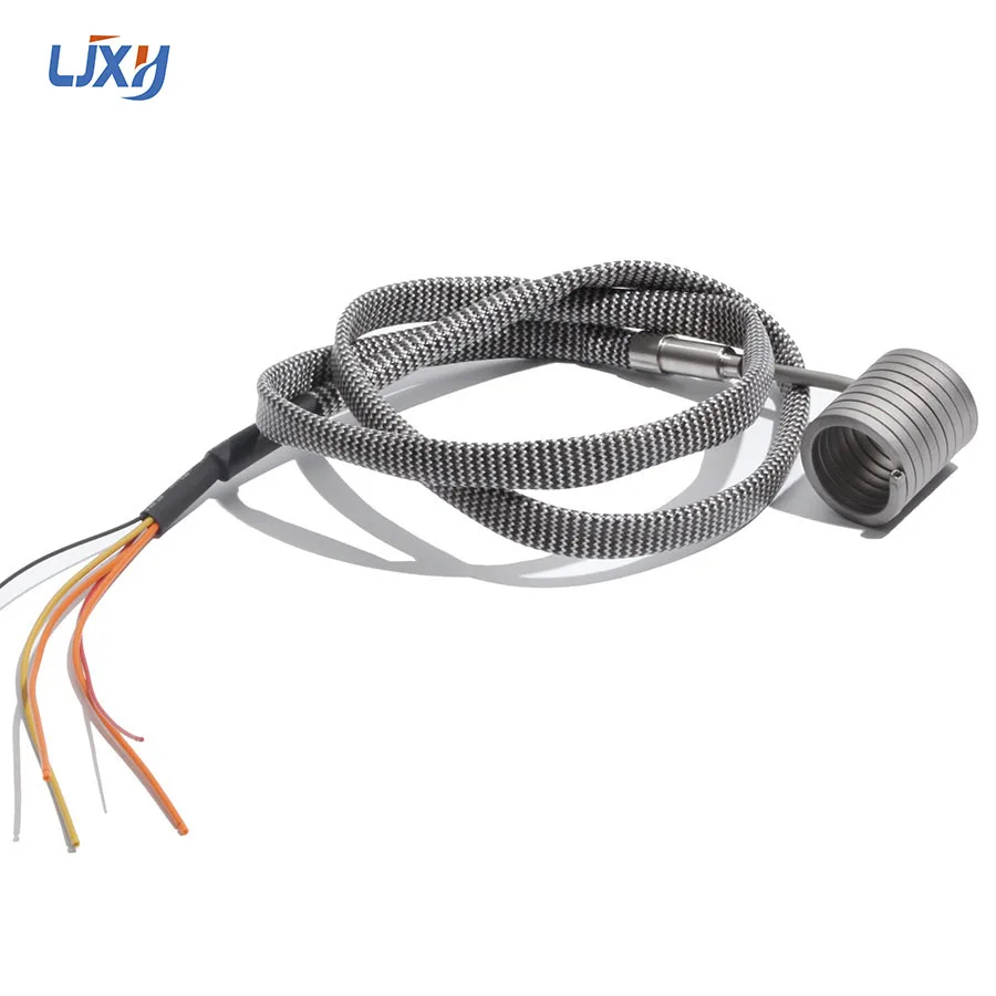 

LJXH 15mm Inner Diameter Electric Hot Runner Spiral Coil Nozzle Band Heaters with K Thermocouple 3x3mm Cross-section