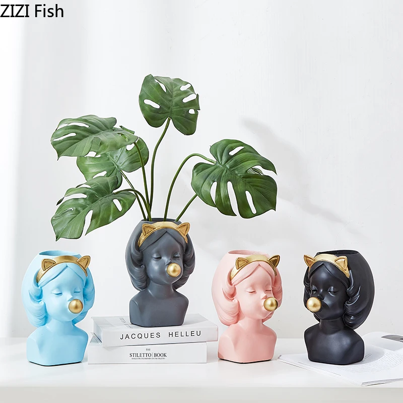 Креативная Скандинавская каучуковая ваза в современном стиле с абстрактными