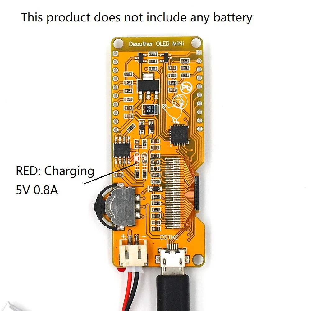 

Module Easy Use Female Header 5V 0.8A Replacement Part Wifi Development Board PCB OLED ESP8266 Support 2.4GHz Deauther Mini