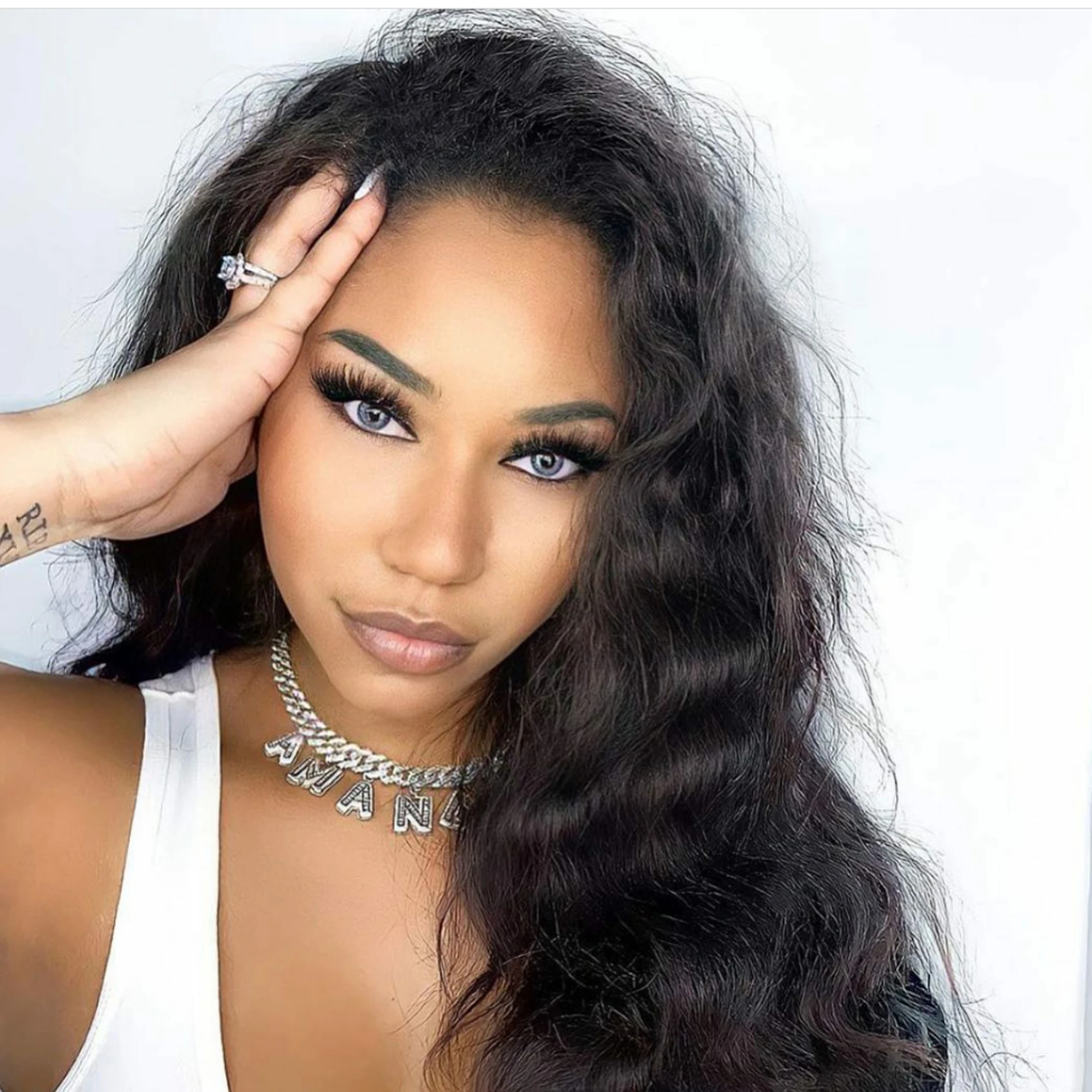 

Word Name Necklace 12mm Bagnette Rhinestone Miami Cuban Link Luxury Micro Paved CZ Cuban Joining together Chain