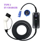 Быстрое зарядное устройство для мобильного телефона EV Wallbox, Регулируемый Тип 2 32A для электрического автомобиля, бытового использования, соединительная ручка высокого качества