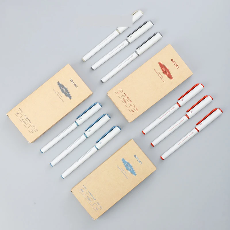 Деловая нейтральная ручка авторучка для офиса полная игла гелевая черная