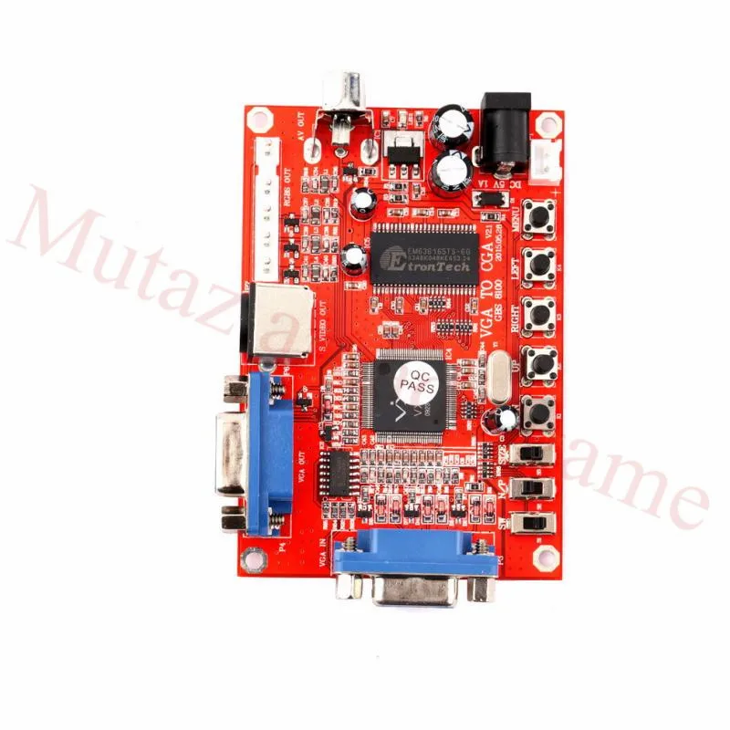 GBS-8100 горячая Распродажа Красный VGA в CGA/CVBS/S-VIDEO конвертер высокой четкости