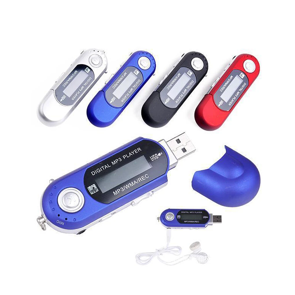 4 цвета USB MP3 музыкальный плеер цифровой ЖК-дисплей Экран Поддержка 32GB TF карта и FM