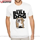 Черная рубашка с рисунком собаки из мультфильма Английский бульдог, Мужская футболка, 3-6XL, черная футболка с короткими рукавами и вырезом лодочкой
