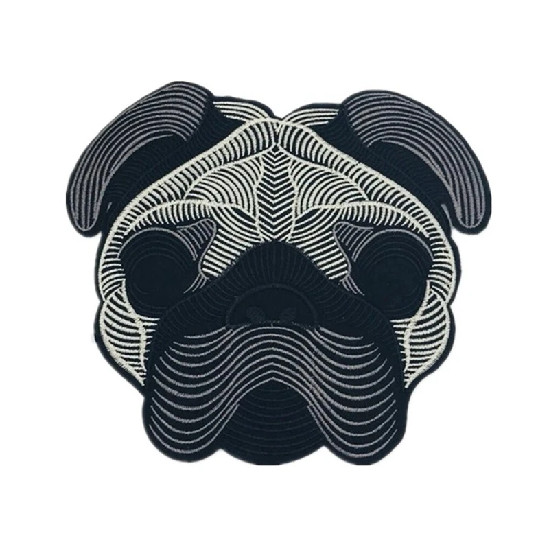 Изысканные прекрасный мопса головы патчи полосы для одежды пришить животных