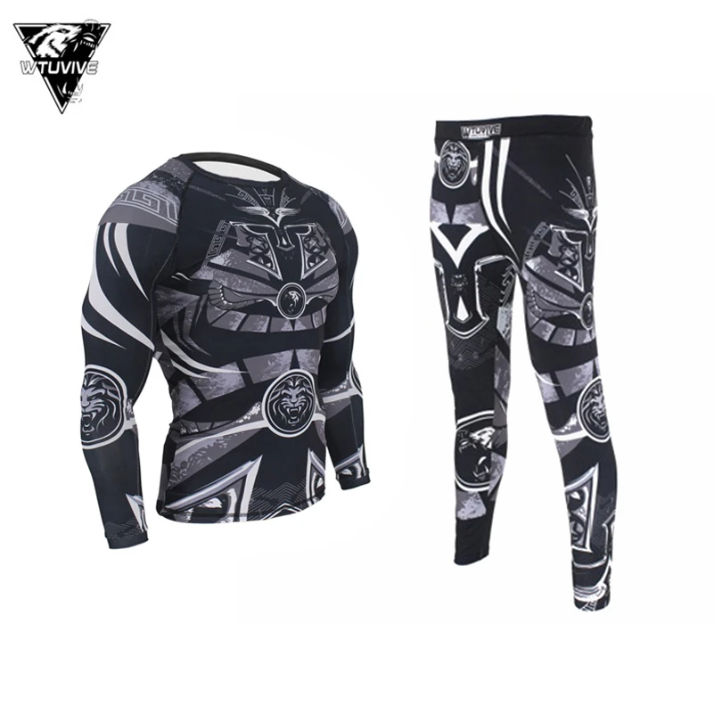 WTUVIVE бокс ММА самурайская броня дышащий Рашгард фитнес бой Толстовка