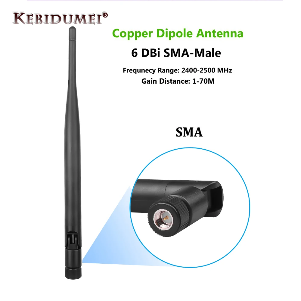 WiFi антенна Kebidumei 2 4 ГГц 6dBi беспроводный маршрутизатор SMA 4G для Mini PCI U.FL IPX к RP кабель
