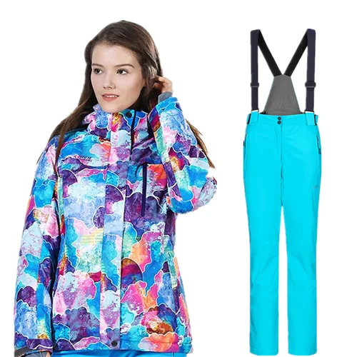 горнолыжный костюм женскийлыжный лыжный женский зимний сноуборд лыжи