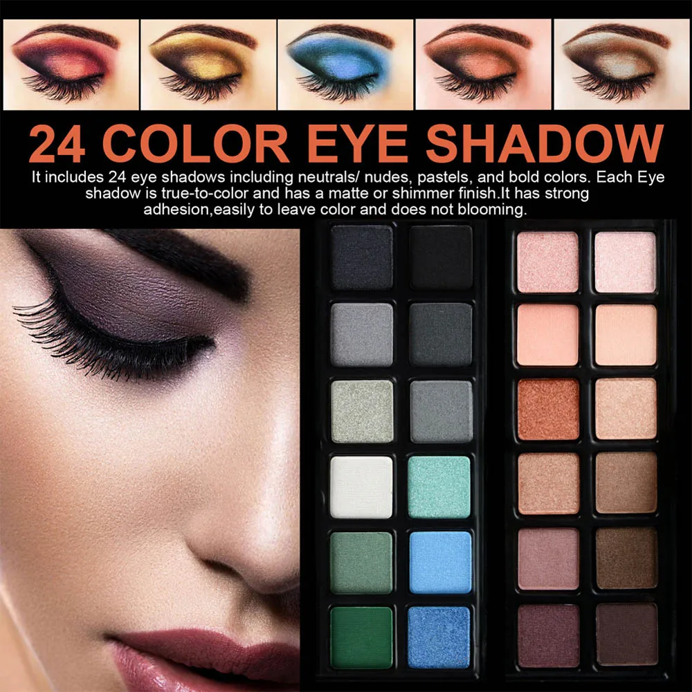 

39PcsCosmetic set palette eye shadow mascara blush foundation eyeliner lipstick nail polish set cosmetics for women