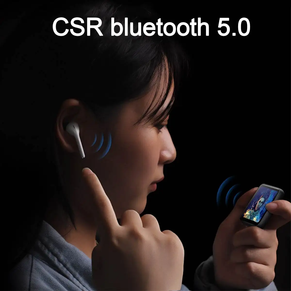Mp3-плеер 1 54 дюймов bluetooth Hi-Fi музыкальный плеер с полноэкранным сенсорным экраном