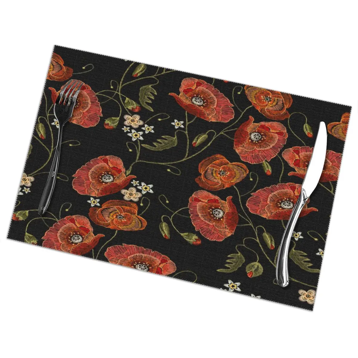 6 шт. коврики для столовой посуды с вышивкой|Коврики и подложки| |