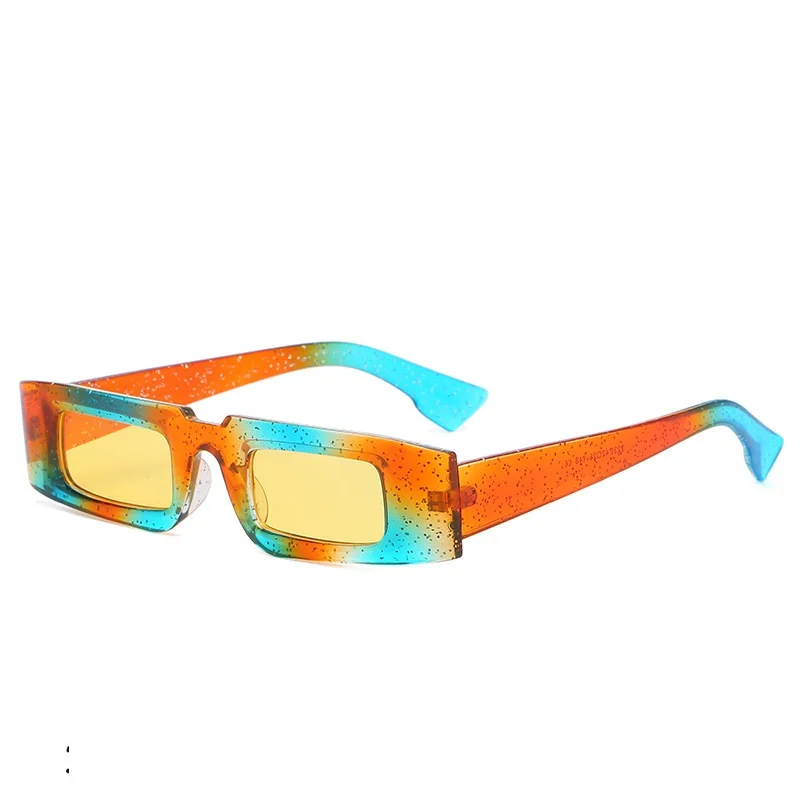 MAYTEN Vintage Small Rectangle Sunglasses Women Fashion Colorful Eyewear Men Trending Champagne Sun Glasses Shades UV400