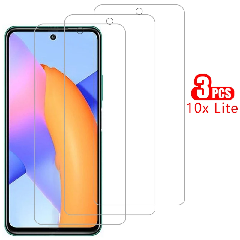 

screen protector tempered glass for huawei honor 10x lite case cover on 10xlite 10 x x10 light coque bag huawe honer onor honr