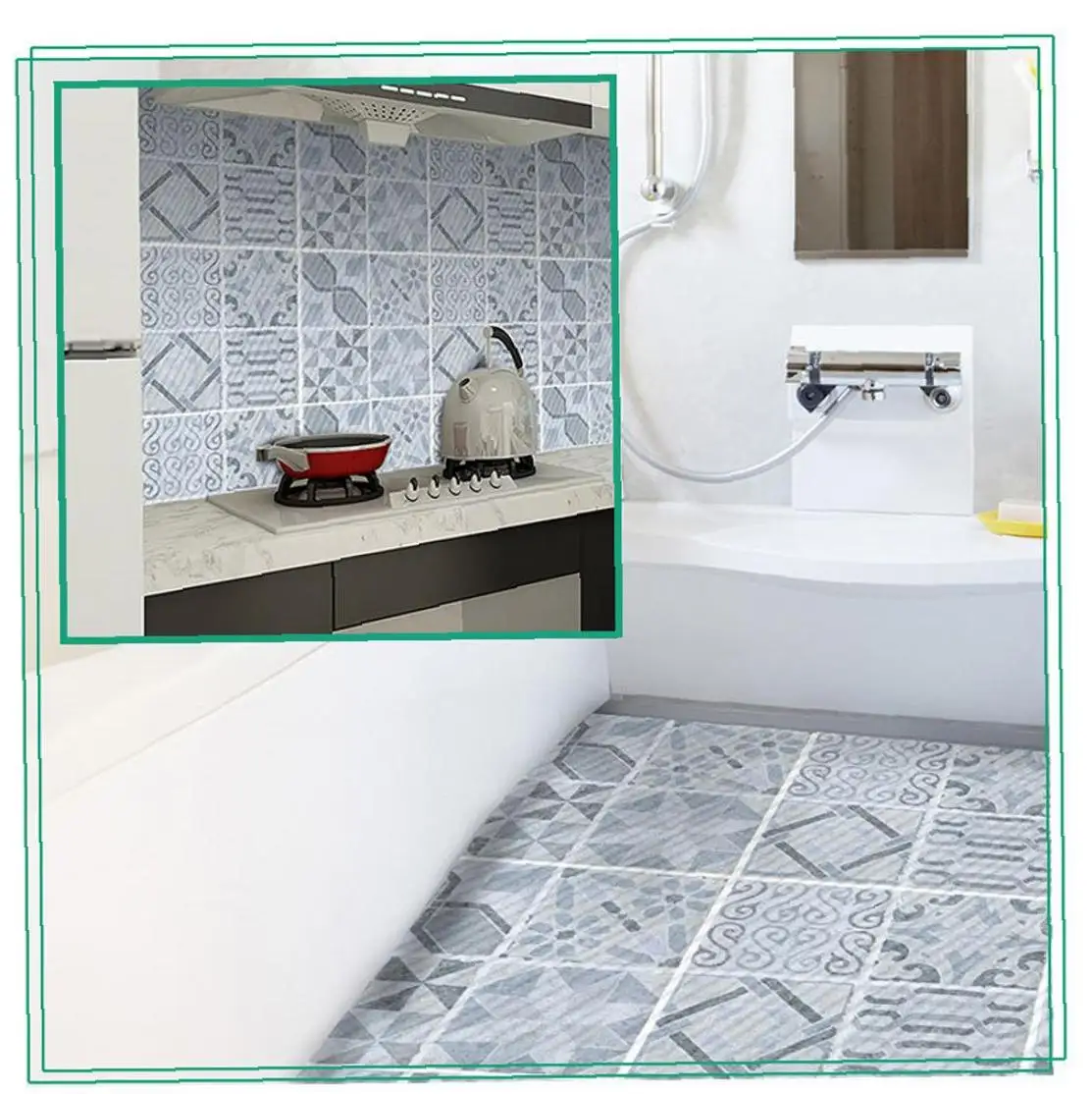 Наклейки для плитки наклейки водонепроницаемые съемные сделай сам кухни щитка