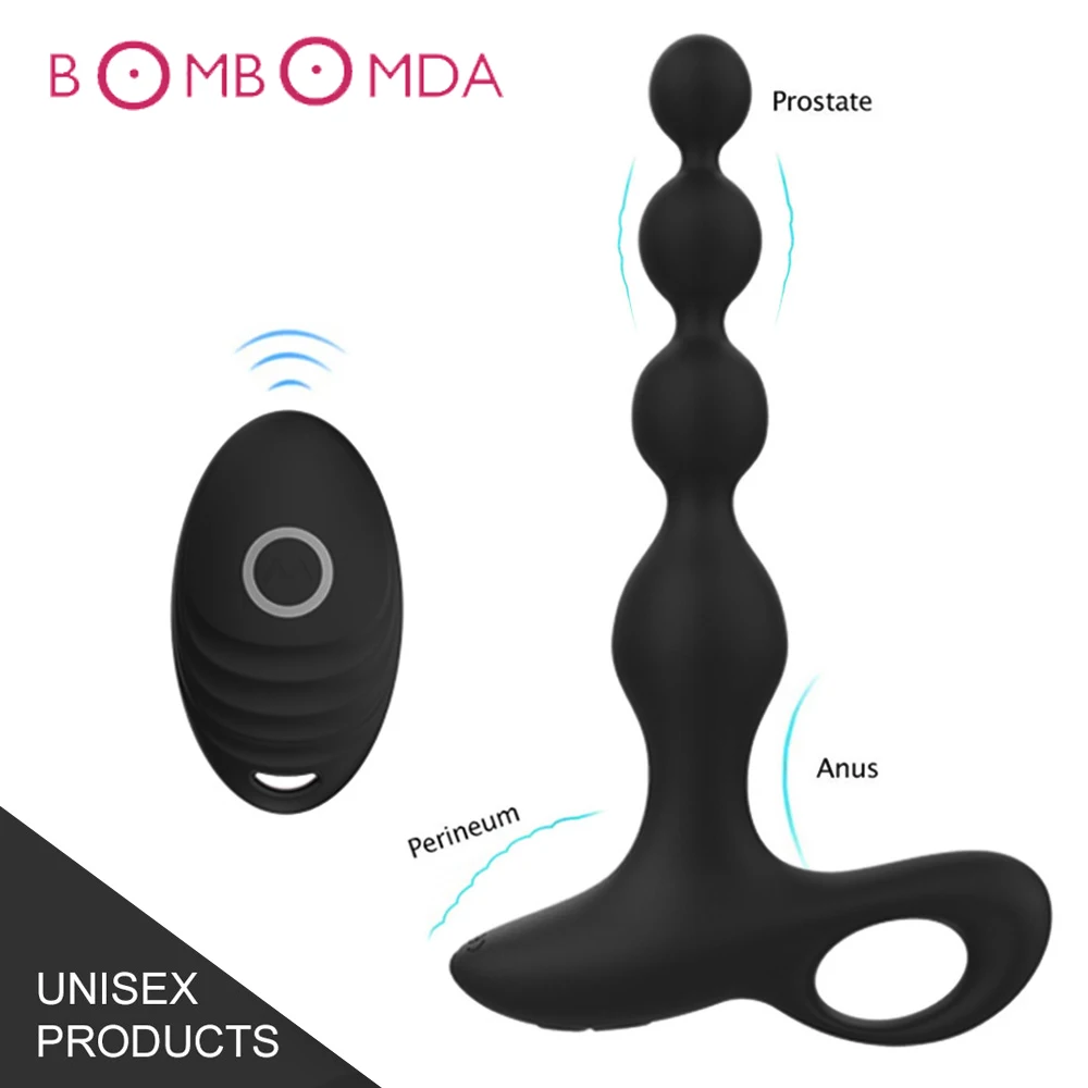 Беспроводной удаленный Анальный вибратор Длинные шарики массажер простаты
