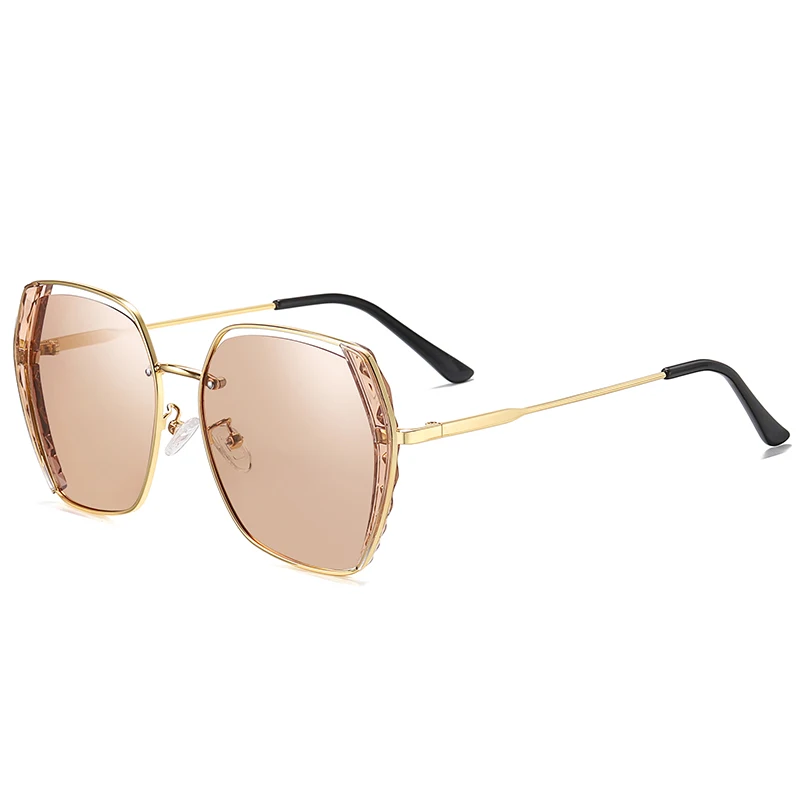 Поляризованные солнцезащитные очки для женщин Мода Большой рамки с линзами