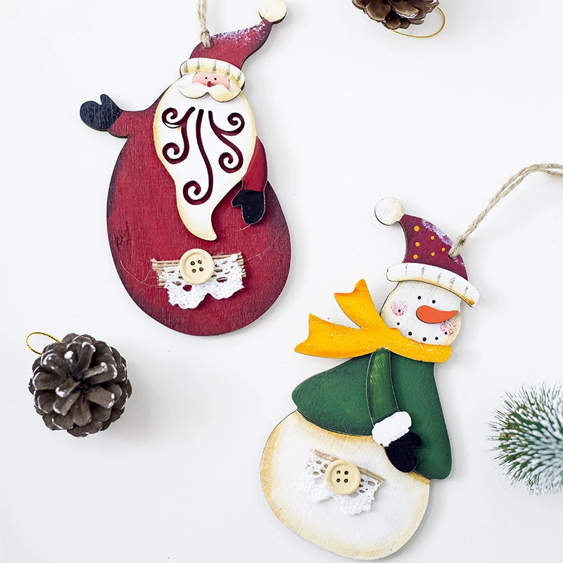 

Santa Claus Snowman Christmas Tree Decoration Pendants Hanging Ornaments Crafts Xmas New Year Party Wedding Home Decor 63148