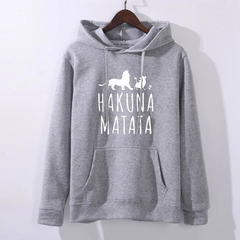 Лев Король хакуна матата пуловер уличная Толстовка зима осень Ulzzang Kawaii Модные женские худи