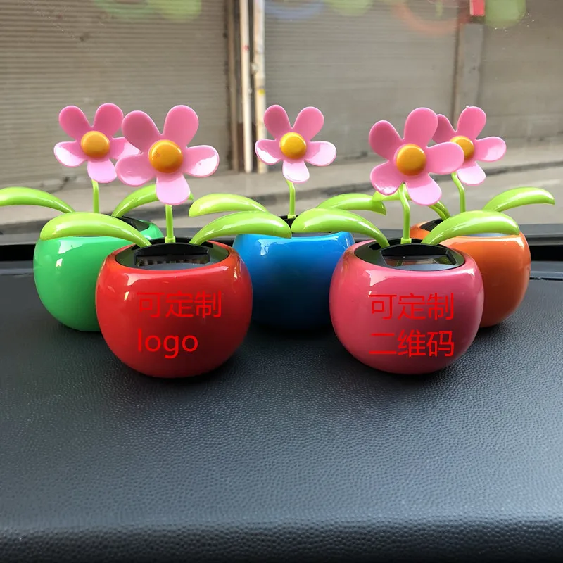 

Car decorations, solar decorations, car decorations, solar automatic swinging sun flowers, shaking head apple flowers