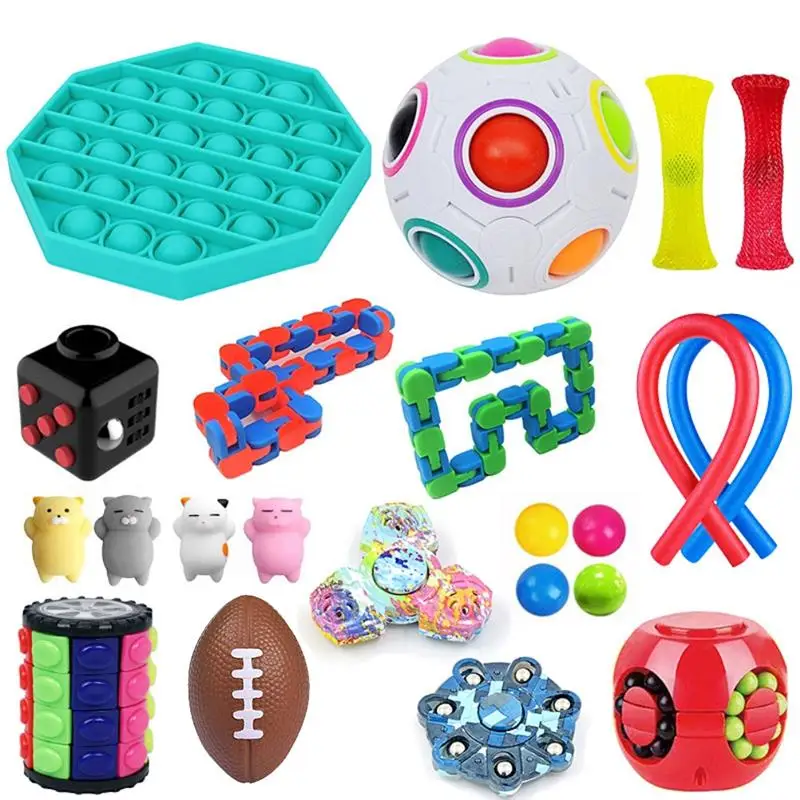 Игрушка-антистресс, тревожность, сдавливающая пузырьковая игрушка для детей и взрослых, 22 упаковки от AliExpress RU&CIS NEW