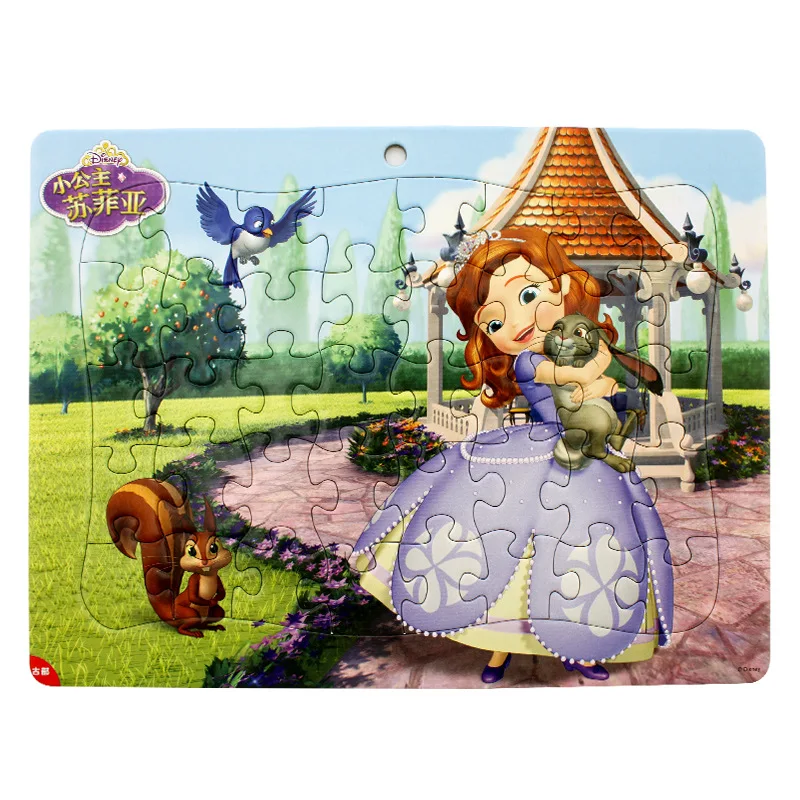Disney развивающие игрушки головоломки с Винни-пухом для м/ф Винни-Пуха и «Микки Маус», «Бумага коробка 40 частей головоломки От 3 до 5 лет Детский пазл 6 шт./компл