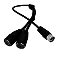 50cm stereo audio y splitter plug and play midi cable 5 pin adapter flexible electric piano high speed 1 male to 2 female