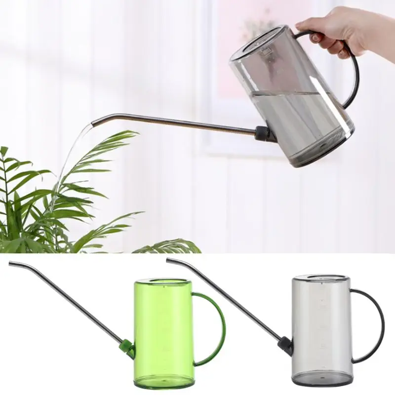 

Watering Can New 1L Stainless Steel Long Spout Month Watering Can Pot Garden Flower Plants Kettle E5BB