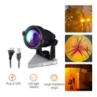 Usb Радужная проекционная лампа заката, светодиодсветодиодный атмосферная Ночная лампа, домашний кофейный бар, комнатный проектор, лампы, фонари s