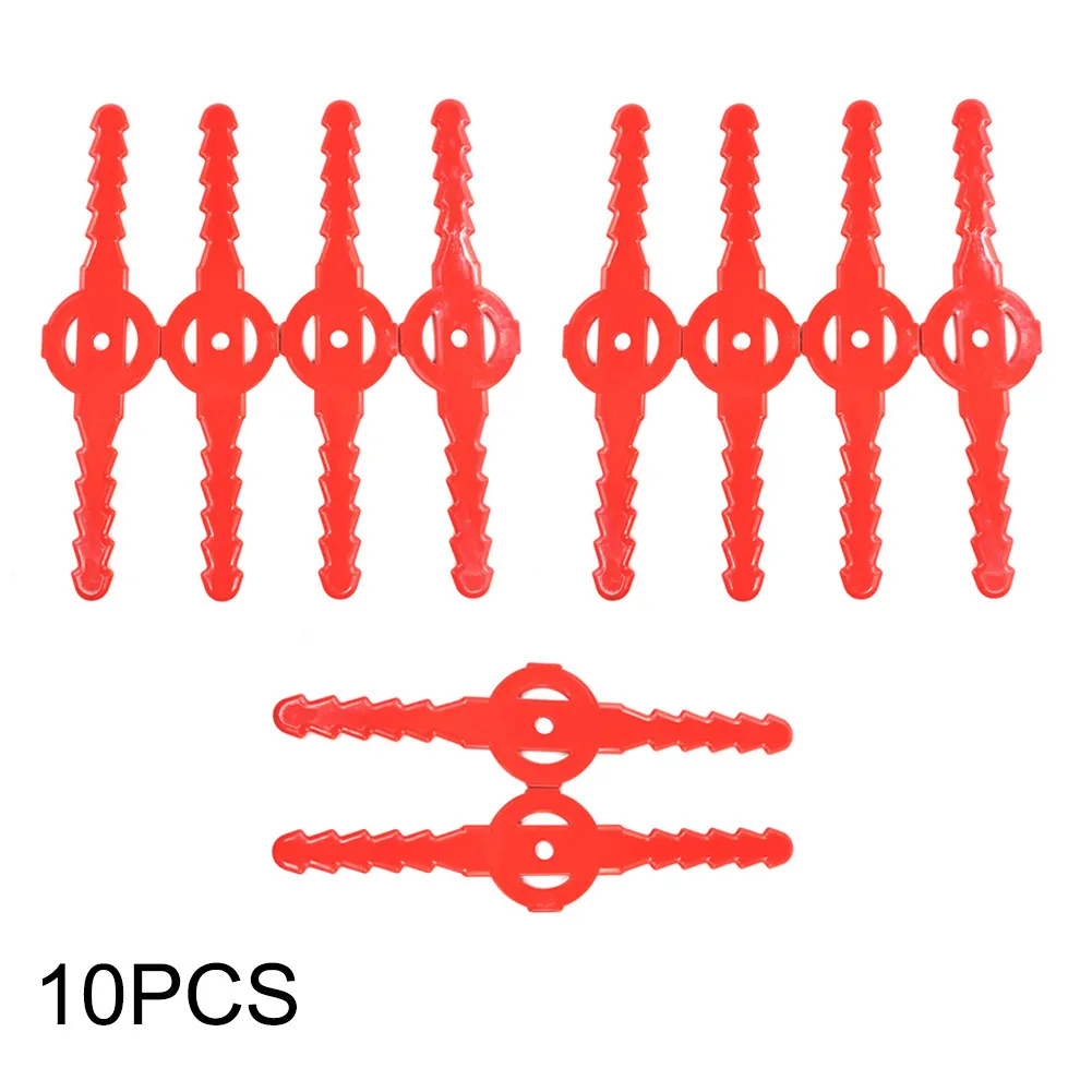 

10Pcs Brushcutter Plastic Blade Grass Trimmer Head Replacement Parts For Strimmer Lawn Mower Accessories